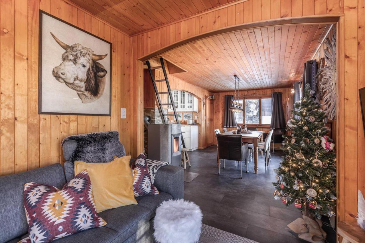 Chalet Noisette Authentic Swiss Chalet Perfect For Families ลาซูมาซ ภายนอก รูปภาพ